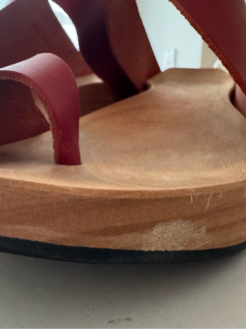Red Platform Wedge Sandals for Women - Picture 6 of 6